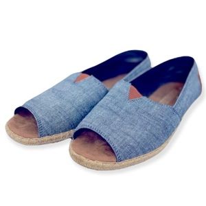 TOMS Espadrille Alpargatas Open Toe Flats